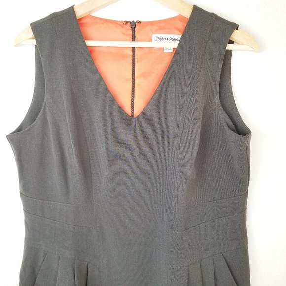 Shelby & Palmer Sheath Dress with Pockets Grey - Picture 2 of 12